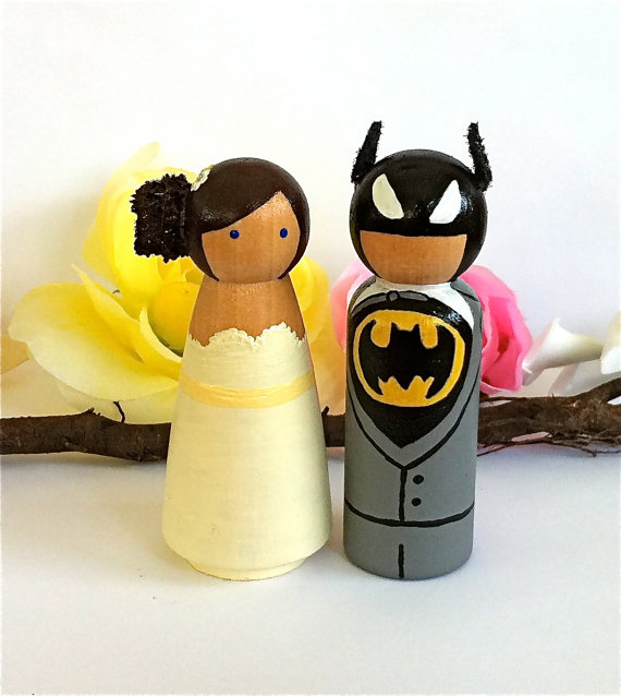 That happened when I saw this Custom Batman Wedding Cake Topper made by