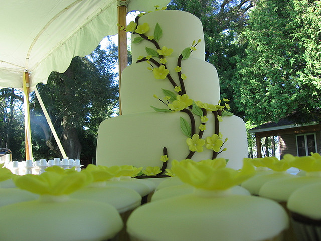 Yellow Wedding Cake So we've seen many cherry blossom wedding cakes of