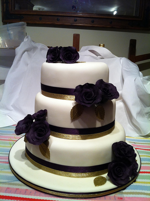 This cake is for them and anyone else who likes purple and gold
