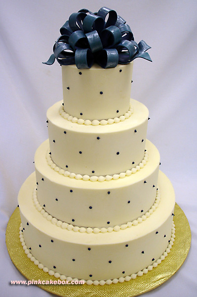 Navy Blue Bow Cake A Wedding Cake Blog