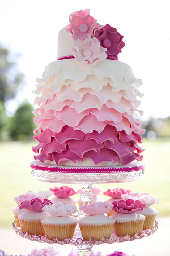 rufflepinkweddingcake Hola Friends What finds you this January day