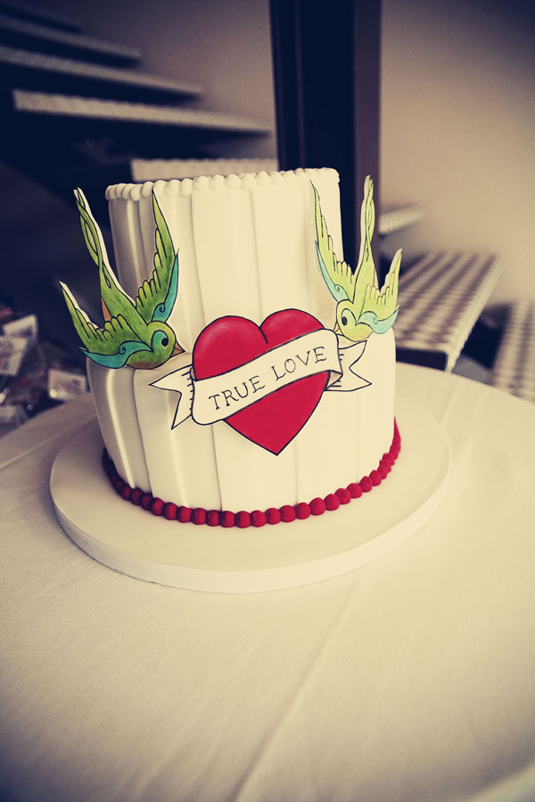 Hand painted tattoo wedding cake I ran across another cake by Becky at 