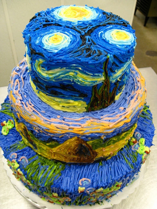 Starry Night Cake This is not to say that Vincent Van Gogh made this cake
