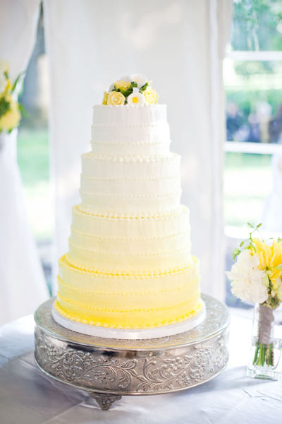 Yellow Ombre Wedding Cake Are you a fan of ombre I am