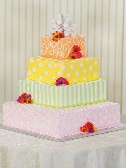 Festive and Fun Wedding Cake Publix
