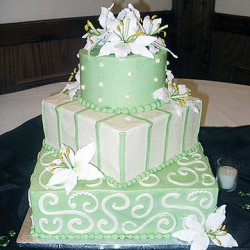 green wedding cake