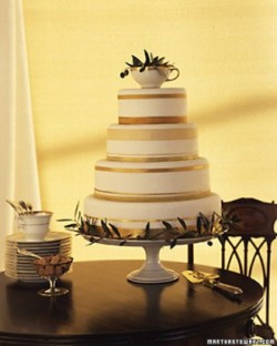 gold band cake