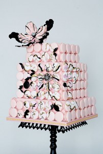 pink macron cake