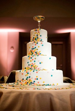 cake with candy dots
