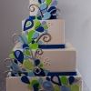 Peacock Inspired Wedding Cake