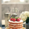 Naked Wedding Cake with Strawberries