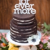 Naked Chocolate Wedding Cake