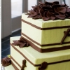 Green and Brown Wedding Cake