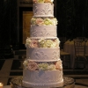 White Wedding Cake with Fern Detail