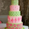 Lilly Pulitzer Inspired Wedding Cake