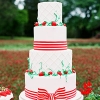 Summer Strawberry Wedding Cake