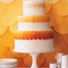Shades of Orange Wedding Cake
