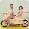 Cake Topper Friday: Bicycle for Two Wedding Cake Topper