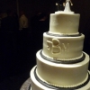 Classic Monogram Cake with Bobble Head Topper