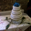 Peacock Inspired Wedding Cake
