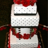 Grand Red and Black Wedding Cake