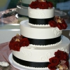 Dark Red Roses Cake
