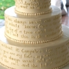 Hand-Piped Poem Cake