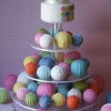 Rainbow Cake Ball Wedding Cake