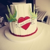 Hand Painted Tattoo Wedding Cake