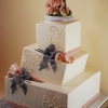 Whimsical and Wonky Rectangular Wedding Cake