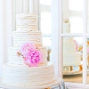 Touch of Pink Wedding Cake