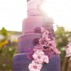 Purple Ombre Wedding Cake