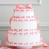 Pink Bow Wedding Cake