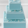 Tiffany Blue Wedding Cake with White Flowers