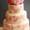 Pink Peony Wedding Cake