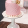 Adorable Bow-Accented Pink Wedding Cake