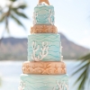 Starfish and Coral Wedding Cake