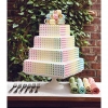 Wedding Cake with Rainbow Dots