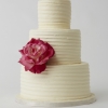 White Wedding Cake with Fresh Flowers