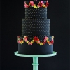 Black Fondant Wedding Cake