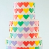 Wedding Cake with Hearts