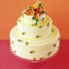 Yellow Wedding Cake with Flowers