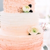 White and Pink Wedding Cake