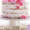 Naked Wedding Cake with Sprinkles