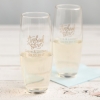 Fun Wedding Favor: Stemless Champagne Flutes