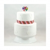 White and Rainbow Wedding Cake