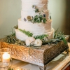 Rustic White Wedding Cake for Fall