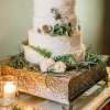 Rustic White Wedding Cake for Fall