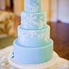 Blue Lace Wedding Cake