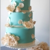 Blue and White Wedding Cake